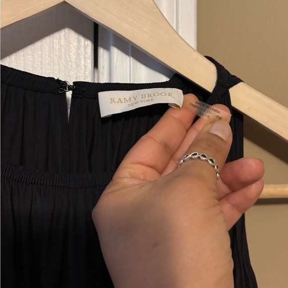 Ramy Brook Black Cold Shoulder Midi Dress - Picture 4 of 7